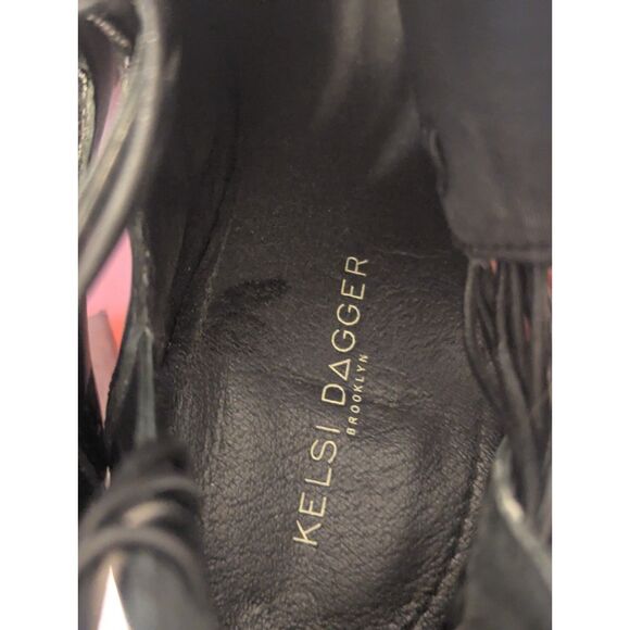 👢 Kelsi Dagger Brooklyn Wellington Black Marble Bootie Size 9 - Picture 6 of 6